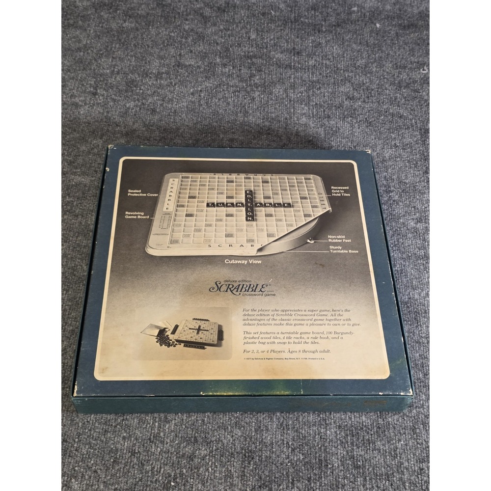 Scrabble Deluxe Edition Turntable Vintage 1977 Complete - Picture 14 of 16